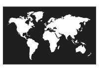 Drevená mapa sveta – 3D dizajn