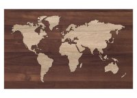 Drevená mapa sveta – 3D dizajn
