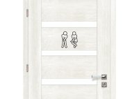 Drevená tabuľka na WC - pánske a dámske označenie