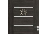 Drevená tabuľka na WC - pánske a dámske označenie