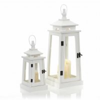 Drevený lampáš MSL2145 - 37 cm