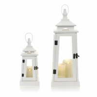 Drevený lampáš MSL2145 - 37 cm