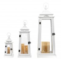 Drevený lampáš MSL3145 - 37 cm