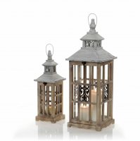 Drevený lampáš MSL2397NATURAL - 66 cm