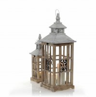 Drevený lampáš MSL2397NATURAL - 66 cm