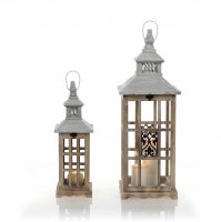 Drevený lampáš MSL2397NATURAL - 66 cm