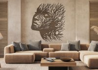 Drevený obraz na stenu – Silueta ženy v líniách