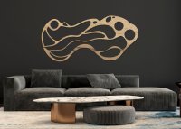 Drevený obraz na stenu – Moderná abstrakcia organických tvarov