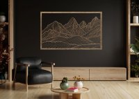 Drevený obraz – Línie hôr