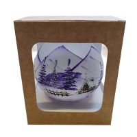 Sklenená guľa na sviečku na stojane