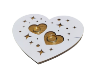 Drevené srdce na obrúčky