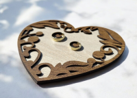 Drevené srdce na obrúčky