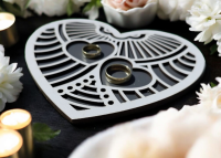 Drevené srdce na obrúčky