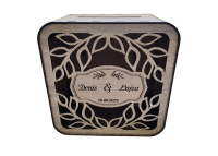 Svadobná truhlica na peniaze - Vyrezávané listy