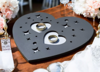 Drevené srdce na obrúčky