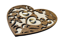 Drevené srdce na obrúčky