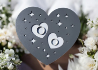 Drevené srdce na obrúčky