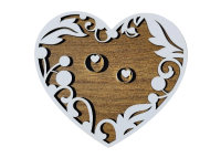 Drevené srdce na obrúčky