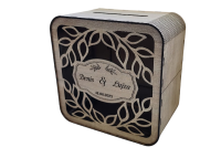 Svadobná truhlica na peniaze - Vyrezávané listy