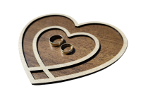 Drevené srdce na obrúčky