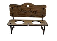 Drevená lavička so štamprlíkmi - Kapurkový