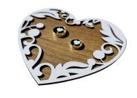 Drevené srdce na obrúčky