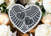 Drevené srdce na obrúčky