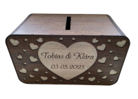 Svadobná truhlica na peniaze - XXL srdiečka
