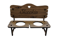 Drevená lavička so štamprlíkmi - Slovakia