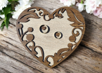 Drevené srdce na obrúčky