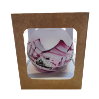 Sklenená guľa na sviečku na stojane