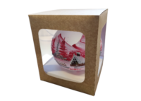 Sklenená guľa na sviečku - červená