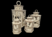 Drevený lampáš - Kone