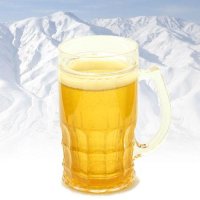 Ľadový pivový pohár CHILLER - 400ml zlatý + otvarak