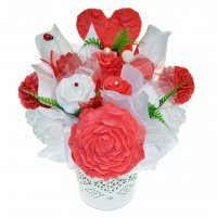 Mydlová Kytica - červeno biela