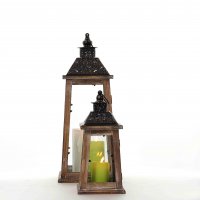 Drevený lampáš MSL2092 - 36 cm