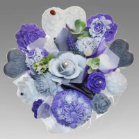 Mydlová Kytica - fialovo - sivo - biela