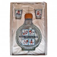 Fľaša na alkohol so štamperlíkmi - Kamasutra