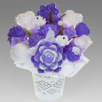 Mydlová Kytica - fialovo - biela