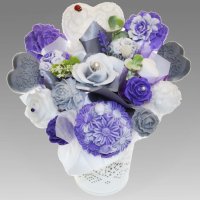 Mydlová Kytica - fialovo - sivo - biela