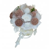 Mydlová Kytica bicykel - hnedo, biela