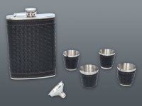 Súprava ploskačka 270 ml a 4 ks štamperlíkov 35 ml