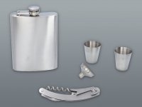 Súprava ALCO ploskačka 240 ml s otvárakom a štamperlíkmi