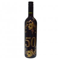 Darčekový set víno + pohár k 50. narodeninám
