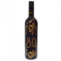 Darčekový set víno + pohár k 80. narodeninám