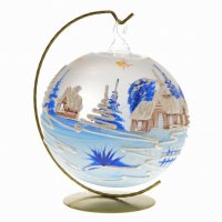 Svietnik bielo-modrý matný