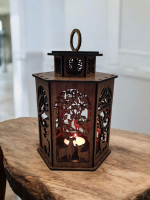 Drevená lucerna - Jelene