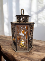 Drevená lucerna - Vták