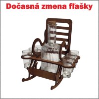 Drevené kreslo s fľaškou k 80. narodeninám