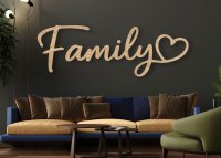 Drevený nápis na stenu – Family